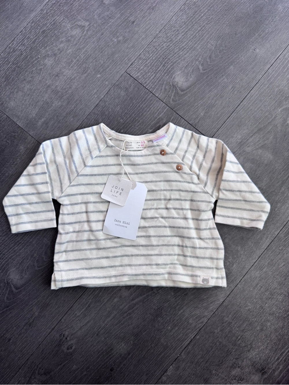 NWT Zara Mini Striped Shirt 0-3 Months